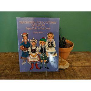 Vintage Traditional Folk Costumes of Europe Paper Dolls - Full Color